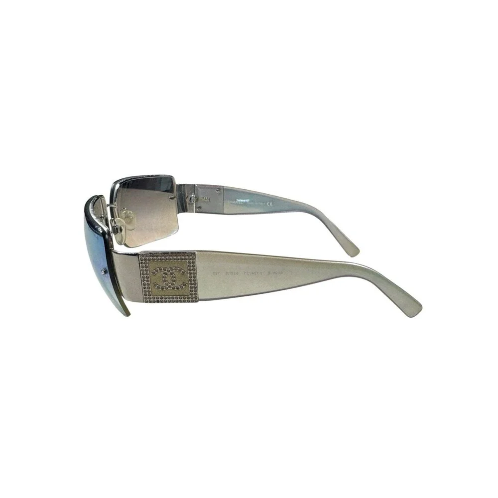 Chanel 4095 Iridescent Rimless Sunglasses Crystal Rhinestone Rare VTG